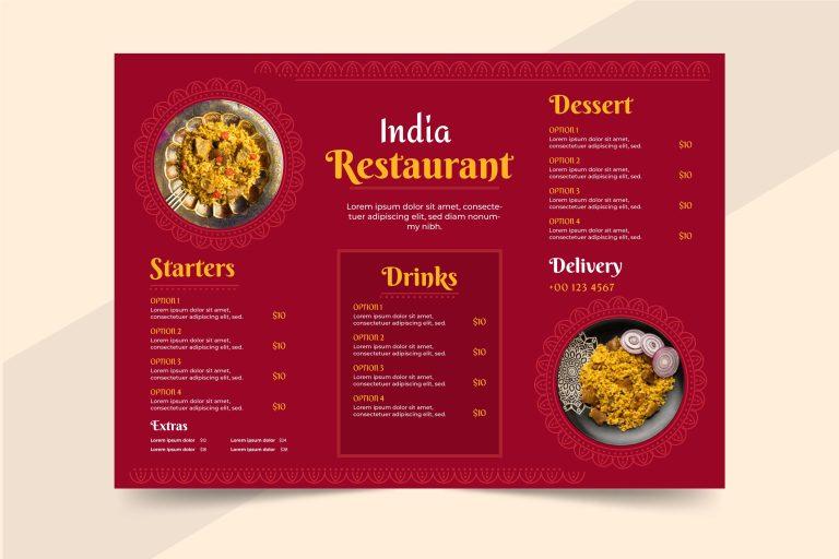 Menu card