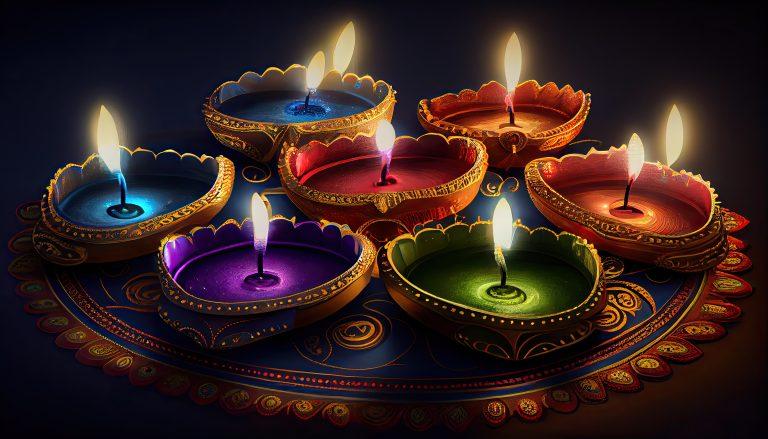 Diwali the triumph of light and kindness Hindu festival of lights celebration Diya oil lamps 24th October