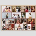 Realistic photo frame mockup. Picture frame mockup PSD. Landscape poster frame on the wall mockupsmall